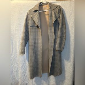 PLAID TRENCH COAT